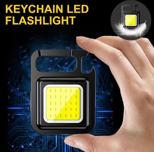 4-in-1 Mini COB Rechargeable LED Keychain Light