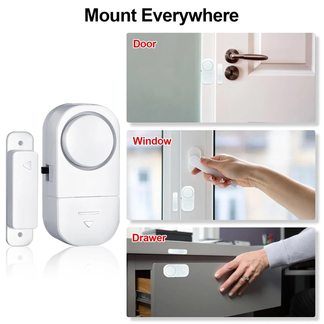 Door Magnetic Sensor Window Alarm 90db Security Wireless Home Window Door Anti-theft Security Alarm System