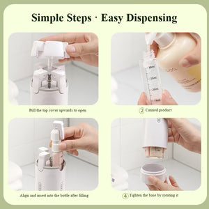 4-in-1 Sustainable Plastic Travel Dispenser Bottle