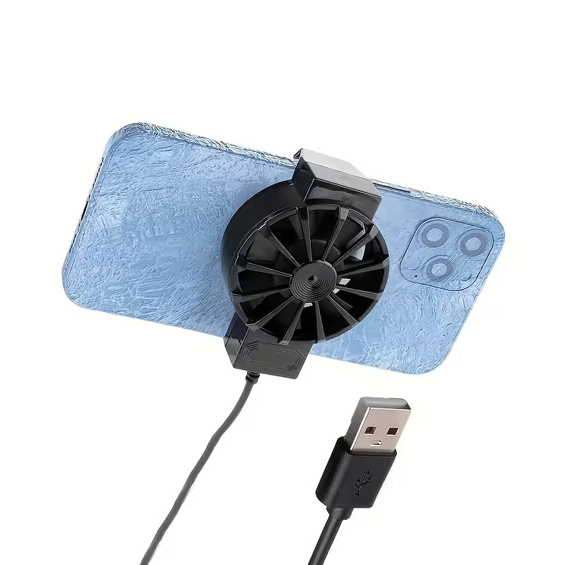 Portable Smartphone Cooler – USB-Powered Mobile Phone Cooling Fan for iPhone & Android Devices, High-Performance Temperature Control Accessory for Gaming, Streaming & Extended Use