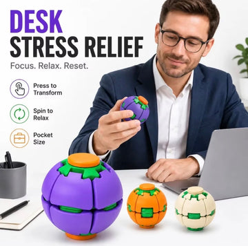 Press & Spin Stress Relief Fidget Ball – Focus, Relax & Reset