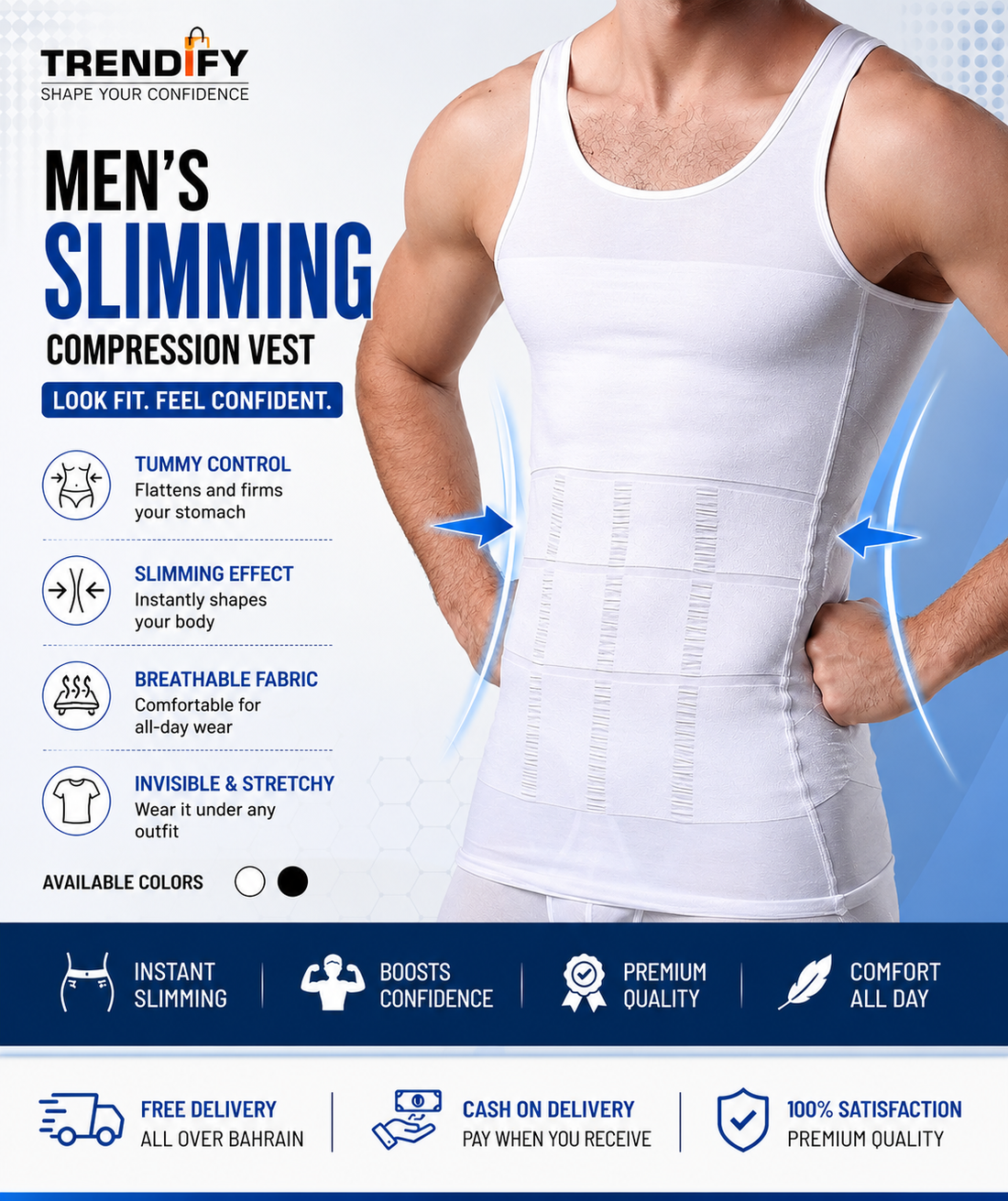 Men’s Slimming Vest Body Shaper | Compression Tummy Control Tank Top