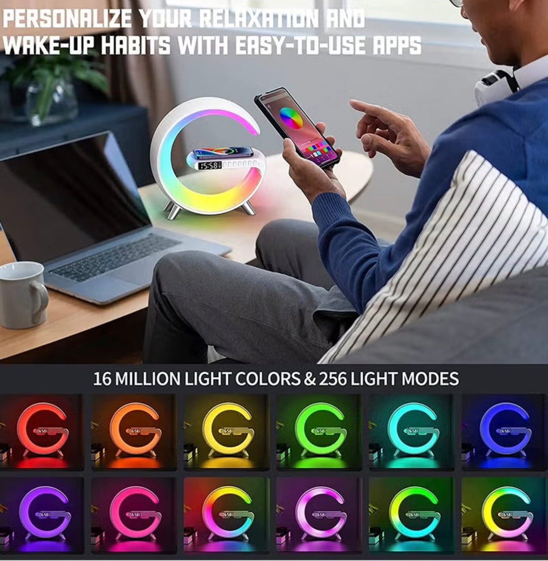 G63 LumiSound Pro – RGB Smart Speaker & Wireless Charger