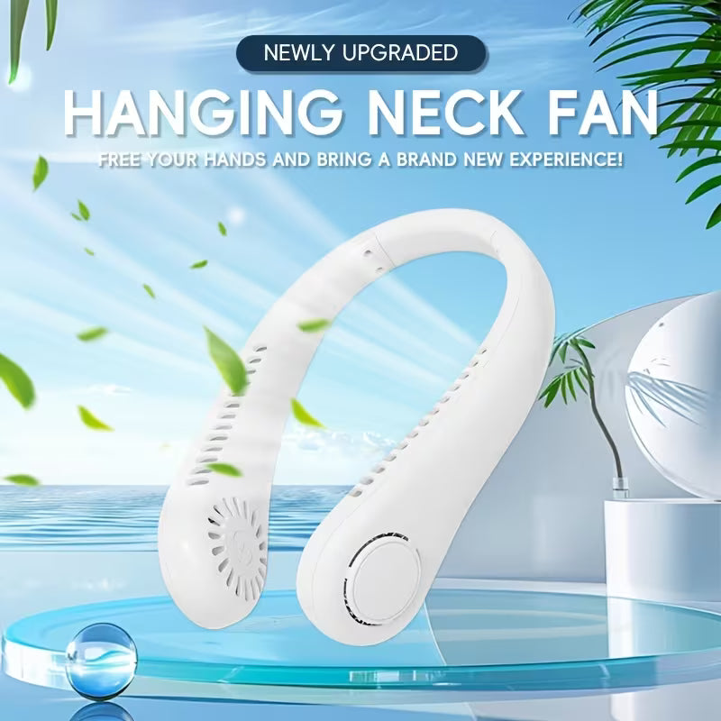 Portable Bladeless Neck Fan – Rechargeable Wearable Personal Cooling Fan