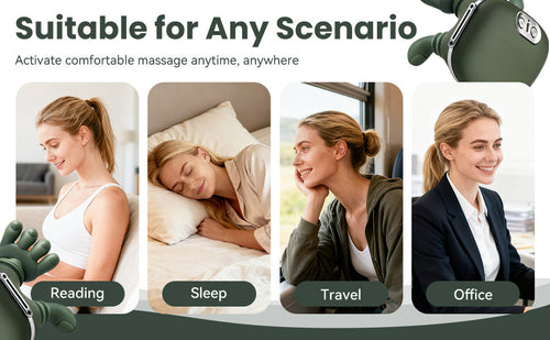 Neck & Shoulder Massager with Fingers, Bionic Portable Cordless Electric Shoulder Massage with Heat