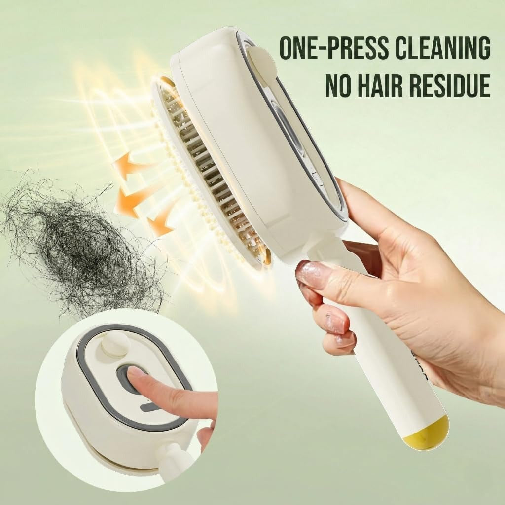 2-in-1 Electric Steam Hair Brush | Portable Hair Straightener & Frizz Control Comb